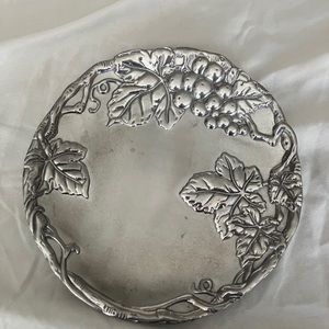 Vintage Arthur Court 2000 Cheese Tray Grape & Vine 8” Tray